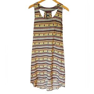 Kavu Southwestern Aztec Print Racerback Womens High Low Lightweight Dress Sz XS